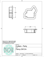 Fancy Gift Cookie Cutter/Fondant Cutter or STL Download