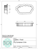 French Fry Container Cookie Cutter/Fondant Cutter or STL Download