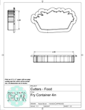 French Fry Container Cookie Cutter/Fondant Cutter or STL Download