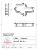 Airbrush Gun Glock Cookie Cutter/Fondant Cutter or STL Download