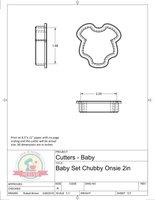 Baby Set Mini or Full Size Cookie Cutters/Fondant Cutters or STL Downloads