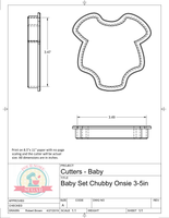 Baby Set Mini or Full Size Cookie Cutters/Fondant Cutters or STL Downloads