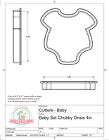 Baby Set Mini or Full Size Cookie Cutters/Fondant Cutters or STL Downloads