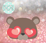Bear Heart Eyes Cookie Cutter/Fondant Cutter or STL Download
