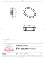 Boho Baby Outfit Cookie Cutters/Fondant Cutters or STL Downloads