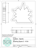 Bowling Strike 2 Cookie Cutter/Fondant Cutter or STL Download