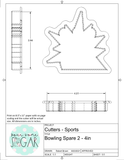 Bowling Strike 2 Cookie Cutter/Fondant Cutter or STL Download