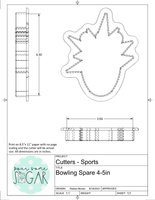 Bowling Strike 1 Cookie Cutter/Fondant Cutter or STL Download