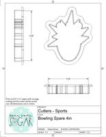 Bowling Strike 1 Cookie Cutter/Fondant Cutter or STL Download