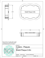 Braidi Plaque Cookie Cutter/Fondant Cutter or STL Download