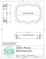 Braidi Plaque Cookie Cutter/Fondant Cutter or STL Download