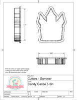 Candy Castle/Sandcastle Cookie Cutter/Fondant Cutter or STL Download