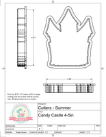 Candy Castle/Sandcastle Cookie Cutter/Fondant Cutter or STL Download