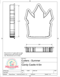 Candy Castle/Sandcastle Cookie Cutter/Fondant Cutter or STL Download