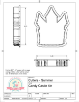 Candy Castle/Sandcastle Cookie Cutter/Fondant Cutter or STL Download