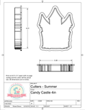 Candy Castle/Sandcastle Cookie Cutter/Fondant Cutter or STL Download