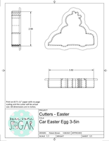 Car Easter Egg Cookie Cutter/Fondant Cutter or STL Download