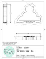 Car Easter Egg Cookie Cutter/Fondant Cutter or STL Download