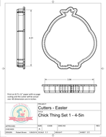 Chick Easter Set or Individual Cookie Cutters/Fondant Cutters or STL Downloads