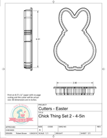 Chick Easter Set or Individual Cookie Cutters/Fondant Cutters or STL Downloads