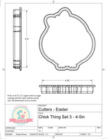 Chick Easter Set or Individual Cookie Cutters/Fondant Cutters or STL Downloads