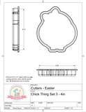 Chick Easter Set or Individual Cookie Cutters/Fondant Cutters or STL Downloads