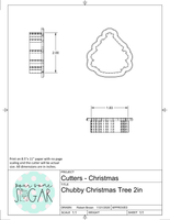 Chubby Christmas Tree Cookie Cutter/Fondant Cutter or STL Download