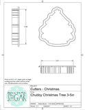 Chubby Christmas Tree Cookie Cutter/Fondant Cutter or STL Download