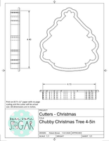 Chubby Christmas Tree Cookie Cutter/Fondant Cutter or STL Download