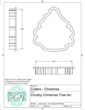 Chubby Christmas Tree Cookie Cutter/Fondant Cutter or STL Download