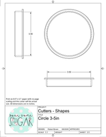 Circle/Hamburger Bun/Tomato/Onion Cookie Cutter/Fondant Cutter or STL Download