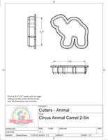 Circus Animal Full Set or Individual Cookie Cutters/Fondant Cutters or STL Downloads
