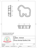 Circus Animal Full Set or Individual Cookie Cutters/Fondant Cutters or STL Downloads