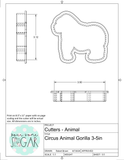 Circus Animal Full Set or Individual Cookie Cutters/Fondant Cutters or STL Downloads