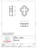 Cross Cookie Cutter/Fondant Cutter or STL Download