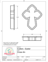 Cross Cookie Cutter/Fondant Cutter or STL Download