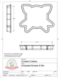 Crossed Arrows Cookie Cutter or Fondant Cutter