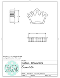 Crown Cookie Cutter/Fondant Cutter or STL Download