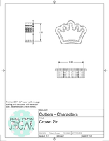 Crown Cookie Cutter/Fondant Cutter or STL Download