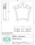 Crown Cookie Cutter/Fondant Cutter or STL Download