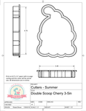 Ice Cream Cone Set (Mini or Full Size) Cookie Cutters/Fondant Cutters or STL Downloads