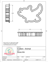 Dove Cookie Cutter/Fondant Cutter or STL Download