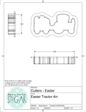 Easter Tractor (SUPER SKINNY) Cookie Cutter/Fondant Cutter or STL Download