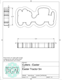 Easter Tractor (SUPER SKINNY) Cookie Cutter/Fondant Cutter or STL Download