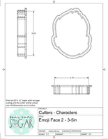 Emoji Face 2 Cookie Cutter/Fondant Cutter or STL Download