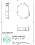 Emoji Face 2 Cookie Cutter/Fondant Cutter or STL Download