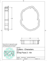 Emoji Face 2 Cookie Cutter/Fondant Cutter or STL Download