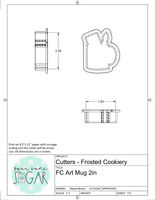 Frosted Cookiery Art Mug Cookie Cutter/Fondant Cutter or STL Download