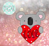 Frosted Cookiery Bear with Heart Cookie Cutter/Fondant Cutter or STL Download