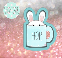 Frosted Cookiery Bunny Mug Cookie Cutter/Fondant Cutter or STL Download